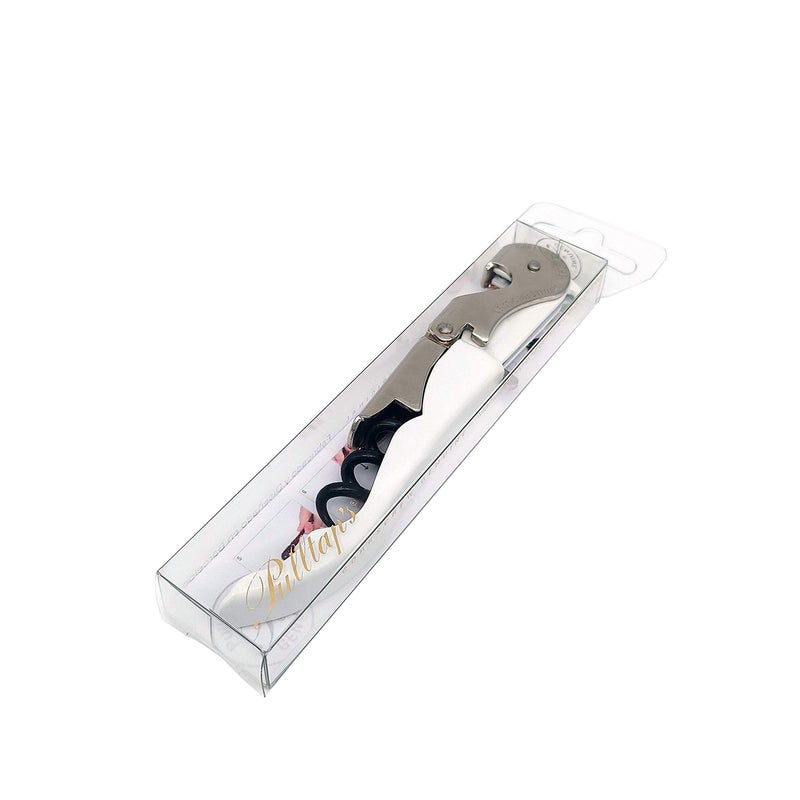 Pulltap's Genuine Slider 900 Waiter's Corkscrew â€“ Double-Hinged Wine Key with Sliding Foil Cutter â€“ Patented Design â€“ Made in Spain â€“ White (Blanco) - Image 4